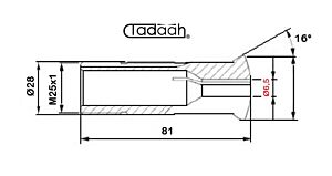 B261 Boccola in metallo duro Ø6.5mm per tornio a fantina mobile CNC Citizen, Hanwha, Maier, Nexturn, Star, Traub