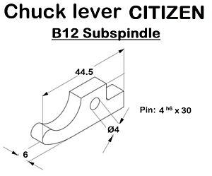 B 312 U53-413 Nasello per tornio CNC CITIZEN - B 12 B- Mandrino