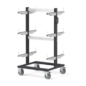 Arredamento Fami BINCART0708 Carrello rastrelliera per lo stoccaggio e la movimentazione di materiali e componenti lunghi - Dimensioni 761x668x1357mm Portata 300Kg