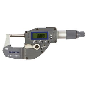 BORLETTI BMD925W Micrometro millesimali digitale rapido per esterni, campo di misura 0-25 mm