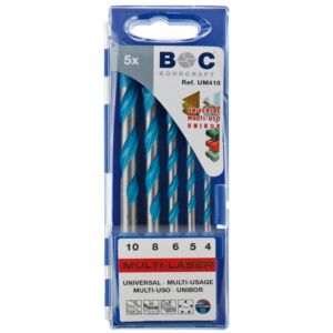 BOHRCRAFT BOC22701430005 - Assortimento punte universali con inserto In metallo duro certificate PGM - 5 pezzi