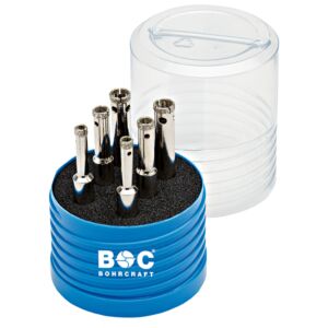 BOHRCRAFT BOC27031430006 - Assortimento punte per piastrelle BASIC con attacco cilindrico (9,5 mm) - 6 pezzi