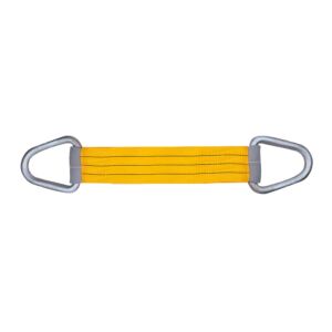 MURTRA EAM5000-4 Braca Rosso piatta aperta con estremità ad anelli metallici uguali, lunghezza 4mt, portata lineare 5.000 kg, Norma 1492-1