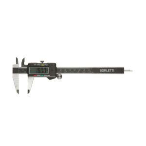 CDJAAB00 BORLETTI Calibri digitali in acciaio INOX extra precisi con rullo di regolazione, risoluzione 0.01mm, precisione 0.03mm e campo di misura a scelta