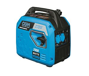 CGM 2200I Generatore di corrente super power inverter SILENZIATO portatile a benzina 2kW, monofase 230V, con avviamento a strappo e regolazione di tensione AVR