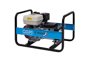 C.G.M C5000E Generatore di corrente portatile a benzina 4.5kW, monofase 230V, con sistema di avviamento elettrico e stabilizzatore di tensione AVR