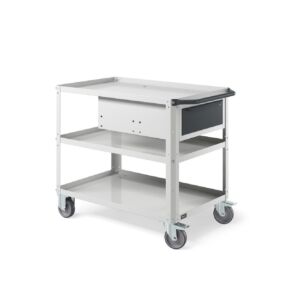 Arredamenti Fami CLEVER1019 Clever large trolley with additional steel top and drawer - Dimensions 1028x615x846mm Capacity 300Kg