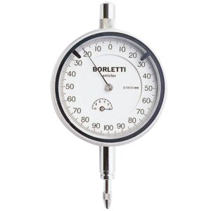 BORLETTI CM1 Comparatore millesimale a quadrante analogico antiurto con campo di misura 1mm, risoluzione 0.001mm