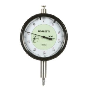BORLETTI CM1S Analog dial millesimal dial indicator with ruby bearing, measuring range 1mm, resolution 0.001mm