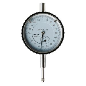 BORLETTI CM5ATT Comparatore millesimale a quadrante analogico con attacco posteriore, campo di misura 5mm, risoluzione 0.001mm