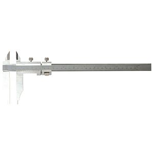 BORLETTI CNBPE18 Calibro analogico cinquantesimale con becchi superiori per esterni, campo di misurazione 180 mm con bloccaggio nonio inferiore a vite