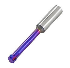 Carmex MC1211D35R25CR3 Mini fresa in metallo duro per sbavatura, quattro taglienti rivestita CR3 - Raggio R=2.5