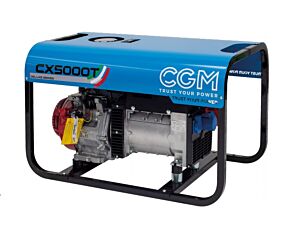 CX5000T Generatore di corrente portatile a benzina 4kW con cappotta di protezione, trifase 400V, con avviamento elettrico e regolazione della tensione AVR, CGM Gruppi elettrogeni srl 