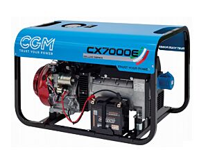 CGM Gruppi elettrogeni srl CX7000E Generatore di corrente portatile a benzina 6.3kW con cappotta di protezione, monofase 230V, con avviamento elettrico e regolazione della tensione AVR
