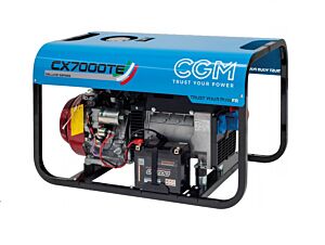CGM CX7000TE Generatore di corrente a benzina 5.6kW protezione antipioggia, trifase 400V, con avviamento a strappo e AVR