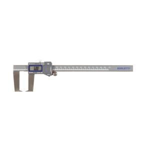 BORLETTI CYB150 Calibro digitale per scanalature esterne, campo di misurazione 150 mm con schermo LCD con becchi rettificati