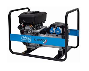 CGM D11000 Generatore di corrente Diesel 9,9kW, monofase 230V, con sistema di avviamento elettrico e regolatore di tensione AVR
