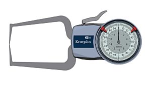 KROEPLIN 446.973 Analoge Schnelltaster für Aussenmessungen, Modell D220S, messbereich Meb 0-20 mm, tastarmlänge 85 mm, IP65