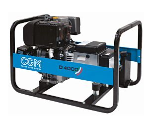 CGM Gruppi elettrogeni Italia CGM D4000 Generatore di corrente Diesel 3.6kW, monofase 230V, con sistema di avviamento elettrico e stabilizzatore di tensione AVR