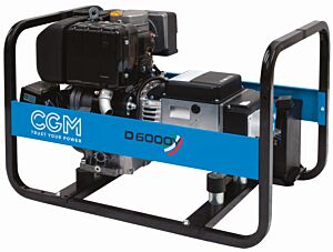 C.G.M D6000Y Generatore di corrente Diesel 5.4kW, monofase 230V, con sistema di avviamento elettrico e stabilizzatore di tensione AVR