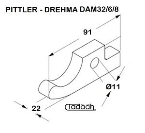 DAM32/6/8 Nasello per apertura e chiusura pinza PITTLER-DREMA-DAM 32/6/8