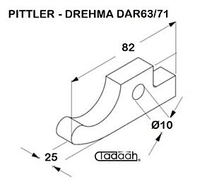 DAR63/71 Nasello per apertura e chiusura pinza PITTLER-DREMA-DAR 63/71