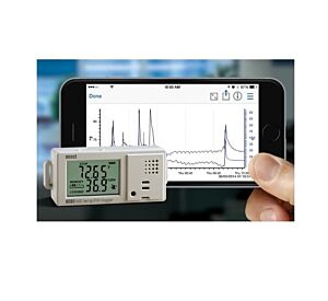 SELIN MX1101 Datalogger HOBO bluetooth per la misura di temperatura, umidità e dew point tramite sensore, campo di misura da -20°C a +70°C
