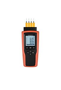 EB Instruments DTC14 Digital industrial thermometer four channels for type K/J/T thermocouples with datalogger and backlit LCD display