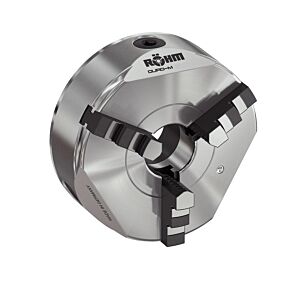 RÖHM 185307 Mandrino autocentrante serie DURO-M, 3 griffe per interni + 3 griffe per esterni, attacco cilindrico per fissaggio sul lato posteriore - Diametro esterno 400mm