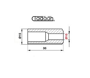 F413 Boccola Fissa in metallo duro per tornio a fantina mobile CNC- Tornos M4-M7-Bechler AR10-10