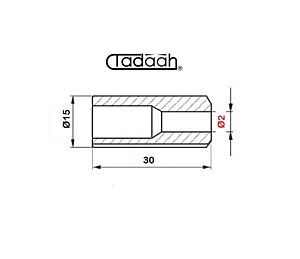 F413 Boccola Fissa in metallo duro per tornio a fantina mobile CNC- Tornos M4-M7-Bechler AR10-2