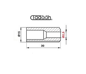 F413 Boccola Fissa in metallo duro per tornio a fantina mobile CNC- Tornos M4-M7-Bechler AR10-2.5