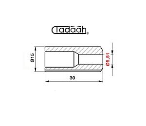 F413 Boccola Fissa in metallo duro per tornio a fantina mobile CNC- Tornos M4-M7-Bechler AR10-5.51