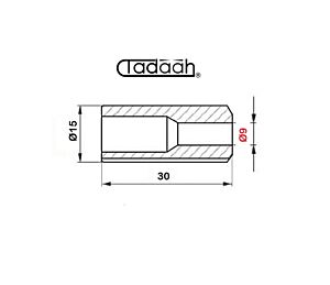 F413 Boccola Fissa in metallo duro per tornio a fantina mobile CNC- Tornos M4-M7-Bechler AR10-9