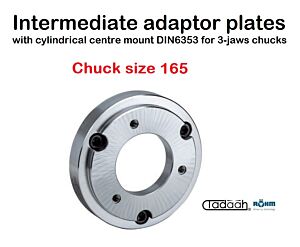 Intermediate adaptor plates for Röhm DURO-A power chuck size 165