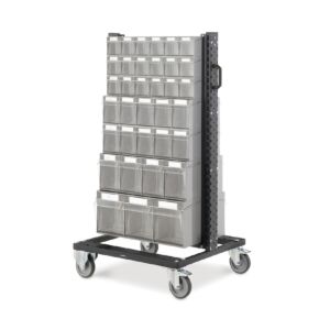 Arredamenti Fami BINCART0701 Trolley with transparent drawers consisting of 70 containers - Dimensions 761x668x1357mm Capacity 300Kg