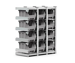 Fami ST0902 Zusätzliche Seitenablage mit 12 Behältern die auf Objektträgern ruhen, um ihre Entnahme zu erleichtern - Abmessungen 859x421x1009 mm