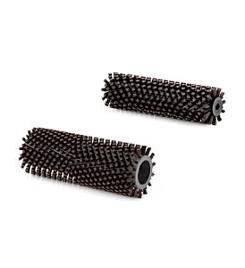 FLOORWASH Coppia di spazzole marroni per pavimenti in legno delicato, moquette, tappeti - Adatte a lavapavimenti modelli F25 e FB25