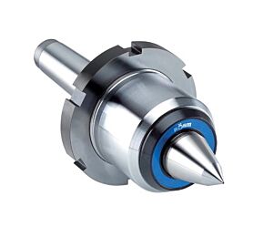 Contropunte rotanti Roehm HEAVY con ghiera di estrazione e gambo cono morse, elevate velocità di rotazione e lavorazioni pesanti, corpo temprato e rettificato - Cuspide 60°