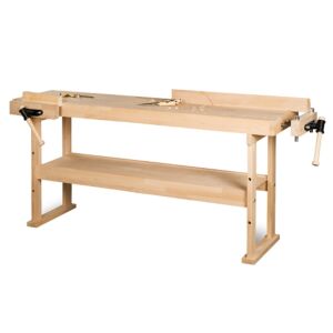 HOLZKRAFT 5101411 - Professionelle Werkbank für Schreiner, Modell HB 1401, Stellfläche 1500x650 mm