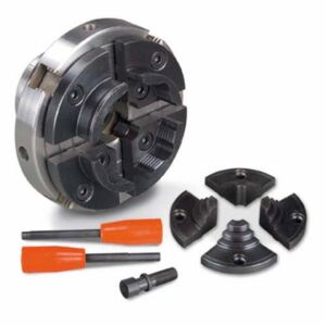 HOLZSTAR 5931023 Mandrino autocentrante a 4 griffe diametro 100mm, filetto M33x3,5 con griffe reversibili