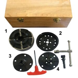 HOLZSTAR 5931054 Mandrino professionale a 4 griffe, filetto M33x3,5