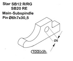 IL0-32-820 Nasello per tornio CNC STAR modello serie SB 20 RE - Mandrino principale