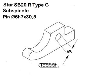 IL0-83-070 Nasello per tornio CNC  STAR modello serie SB 20 R Typ G - Contromandrino