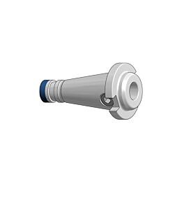 ISO40.H22.WE25 GAETANO CAPORALI Mandrino extracorto portafresa ISO40 DIN ISO 2080 con refrigerazione nel foro centrale, attacco Weldon diametro 25mm DIN1835-2 forma B e lunghezza 22mm