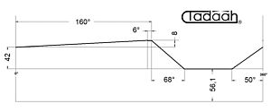 L80AR5016 Camma standard Mandrini frontali per Schütte SF32, h=8x160°