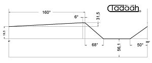 L80AR50/63 Camma standard Mandrini frontali per Schütte SF32, h=31.5x160°