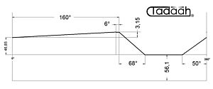 L80AR5063 Camma standard Mandrini frontali per Schütte SF32, h=6.3x160°