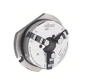 ROHM Mandrini autocentranti a corona con piastra base, Modello KRF a 3 griffe, corpo in ghisa, SET griffe per interni ed esterni - Taglia autocentrante a scelta