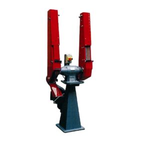 TOMMASI & BONETTI LN02- Levigatrice a nastro verticale per metalli su colonna con 2 tendinastri e interruttore magneto termico - Motore: 1,5 HP, 2800 rpm